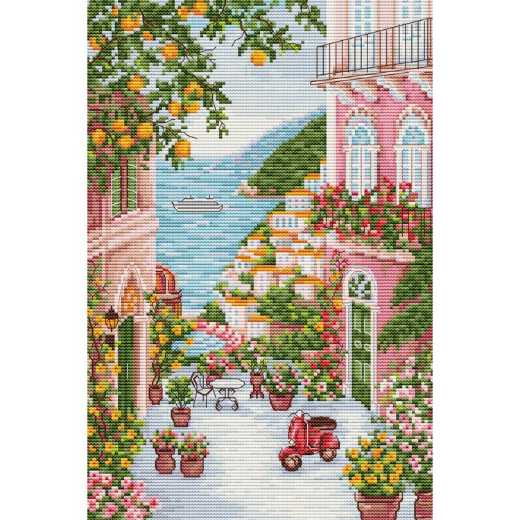Cross Stitch Kit Positano,Italy 17.5x26 cm SBPK02
