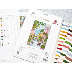 Cross Stitch Kit Positano,Italy 17.5x26 cm SBPK02