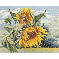 Cross stitch kit Sunflowers in the Wind 30x24 cm SRA1033