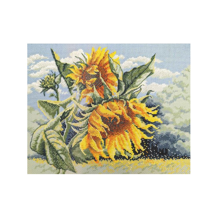 Cross stitch kit Sunflowers in the Wind 30x24 cm SRA1033