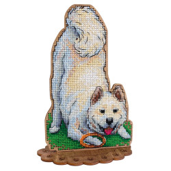 Kreuzstich auf Holzsockel "Shiba Inu" 17*12 cm SO-170