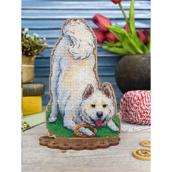 Kreuzstich auf Holzsockel "Shiba Inu" 17*12 cm SO-170