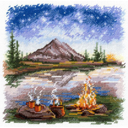 Kreuzstich-Set "Unter dem Sternenhimmel" 16*16 cm SNV-955