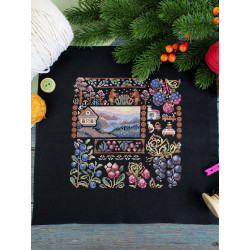 Kreuzstich-Set "Sampler. Morgendämmerung im Dorf" 19*19 cm SNV-1036