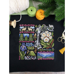 Kreuzstich-Set "Sampler. Dämmerung in den Bergen" 19*19 cm SNV-1030