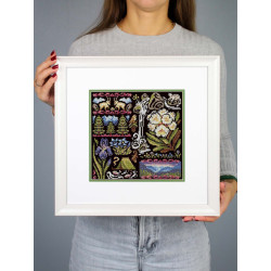 Kreuzstich-Set "Sampler. Dämmerung in den Bergen" 19*19 cm SNV-1030