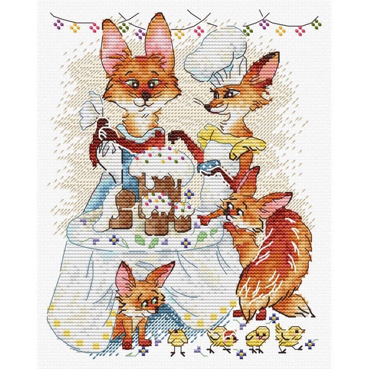 Kreuzstich-Set "Festliches Abendessen" 15*20 cm SM-1249