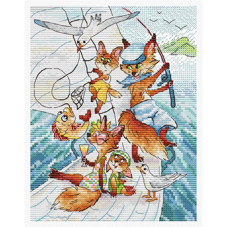 Kreuzstich-Set "Seereise" 20*16 cm SM-1248