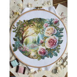 Kreuzstich-Set "Traumgarten" 24 x 22 cm SANS-84