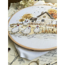Kreuzstich-Set "Herrinnen des Hofes" 22,5 x 21 cm SANH-08