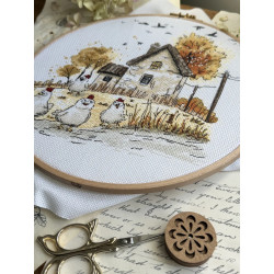 Kreuzstich-Set "Herrinnen des Hofes" 22,5 x 21 cm SANH-08