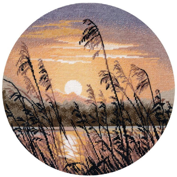 Kreuzstich-Set "Abendstille" 25×25 cm S1732
