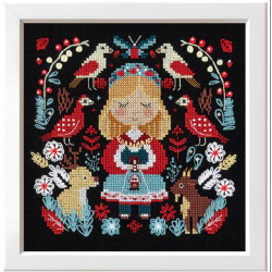 Kreuzstich-Set "Herrin des Waldes" 15.5 x 15.5 cm PCE-7505