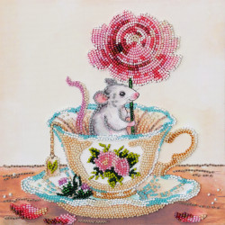 Mid-sized bead embroidery kit "A touch of spring" 20 х 20 cm AAMB-146