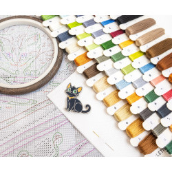 Cross stitch kit "Playful Paws Workshop" 45 × 32 cm SLETIL9992