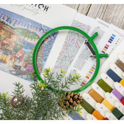 Cross stitch kit "Christmas Trailer" 42x30 cm SLETIL9990