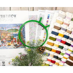 Cross stitch kit "Christmas Trailer" 42x30 cm SLETIL9990