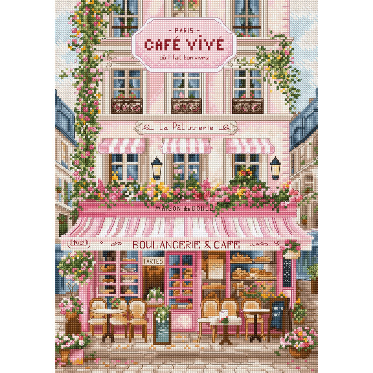 Cross stitch kit "Sweet Parisian Street" 19x27 cm SLETIL9988