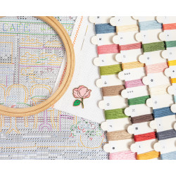 Cross stitch kit "Sweet Parisian Street" 19x27 cm SLETIL9988