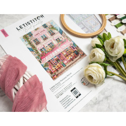 Cross stitch kit "Sweet Parisian Street" 19x27 cm SLETIL9988