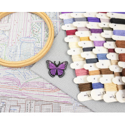 Cross stitch kit "Raven’s Library" 23x29 cm SLETIL9987