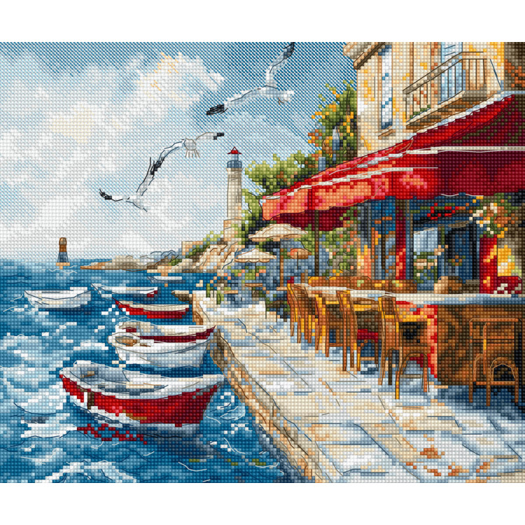 Cross stitch kit "Harbor Breeze" 24x20 cm SLETIL9986