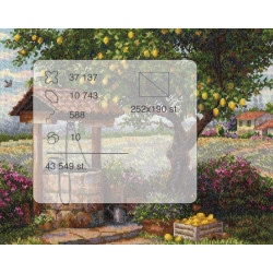 Kreuzstich-Set "Unter dem Zitronenbaum" 39,5x30 SK304