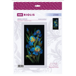 Cross stitch kit "Beautiful Irises" 25x50 cm SR2346