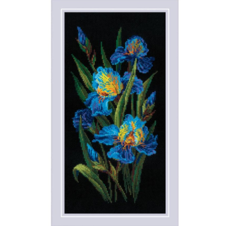 Набор для вышивания крестом "Красивые ирисы" 25x50 см SR2346