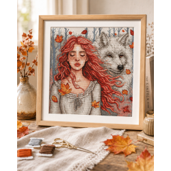 Cross stitch kit "Autumnal Silence" 27.15 x 26.83 cm AVA-P057