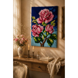 Latch-hook rug kit "Roses" 50x74,5 cm SA4263