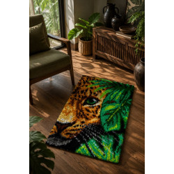 Knüpfkissen-Set. Leopard. 50 x 74,5 cm SA4246