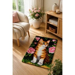 Latch-hook rug kit 50 x 74,5 cm Cat SA4177