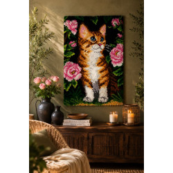 Latch-hook rug kit 50 x 74,5 cm Cat SA4177