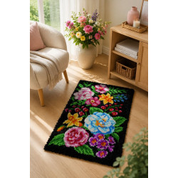 Knüpfteppich-Set Blumen SA4226
