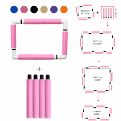 18 cm Clips frame extension piece (pink) 270-00PI