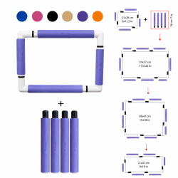 18 cm Clips frame extension piece (lilac) 270-00LI