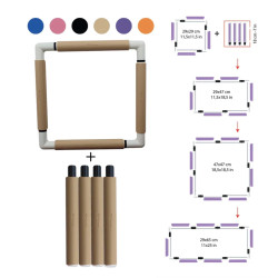 18 cm Clips frame extension piece (beige) 270-00BEIGE