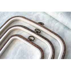 23x25 cm Square flexi hoop (dark brown) 230-13BR