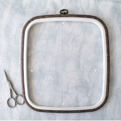 23x25 cm Square flexi hoop (dark brown) 230-13BR