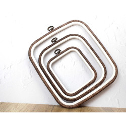 23x25 cm Square flexi hoop (dark brown) 230-13BR