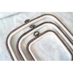 23x25 cm Square flexi hoop (dark brown) 230-13BR