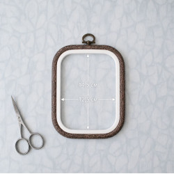 12,5x14,5 cm Square flexi hoop (dark brown) 230-11BR