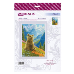 Cross stitch kit "Clumsy Bear" 21x30 cm SR2344