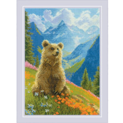 Cross stitch kit "Clumsy Bear" 21x30 cm SR2344