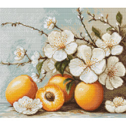 Cross Stitch Kit "Apricot blossom" 25.5 x 22 cm SB7062