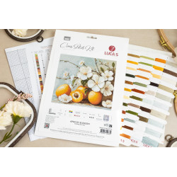 Cross Stitch Kit "Apricot blossom" 25.5 x 22 cm SB7062