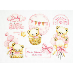 Cross Stitch Kit "Velvet Hugs" 27 x 19 cm SB1444