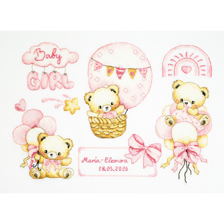 Cross Stitch Kit "Velvet Hugs" 27 x 19 cm SB1444