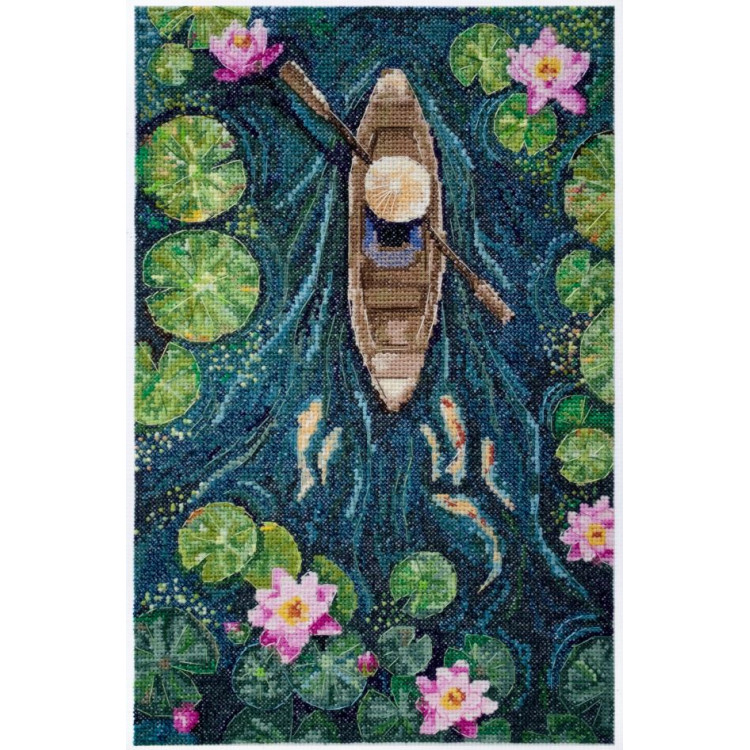Siuvinėjimo kryželiu rinkinys "Vienas kanojoje" 21 x 32 cm AAH-170
